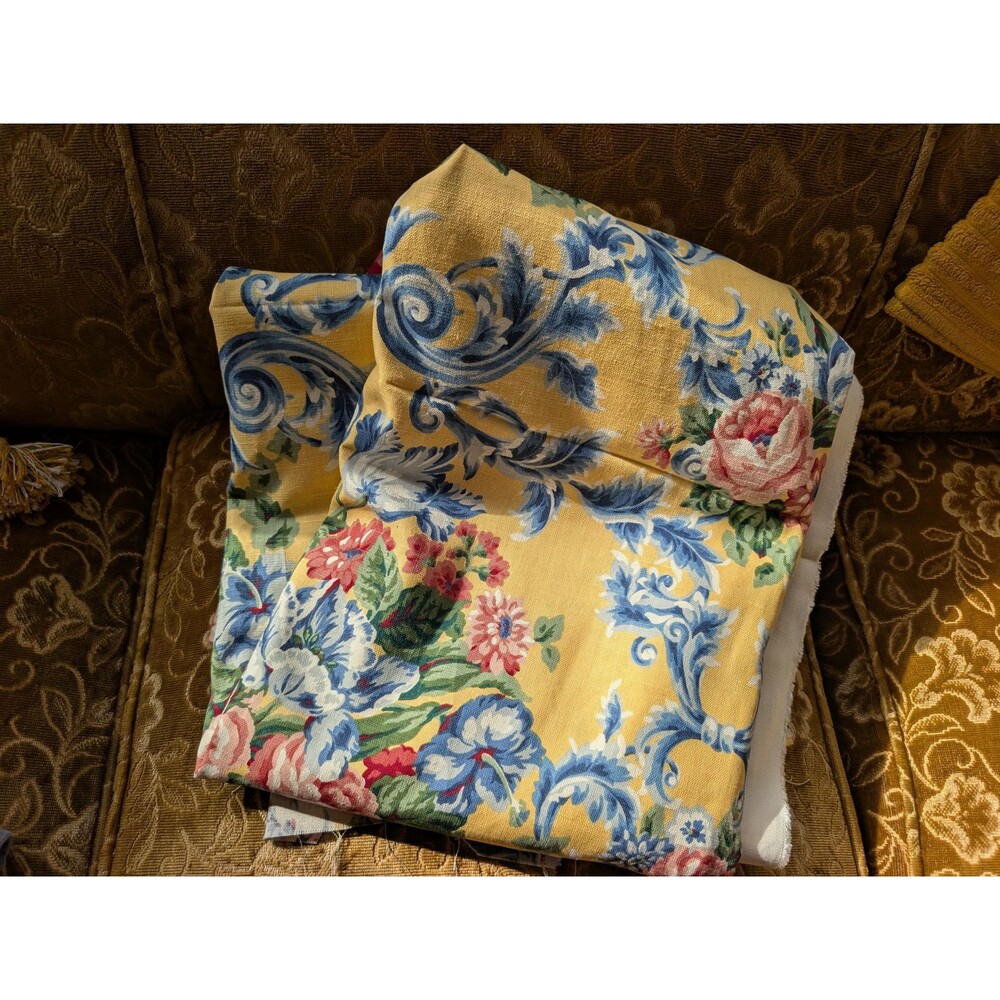 3 yds Vintage Jaclyn Nash Floral Fabric Newport Heritage Collection Fabric